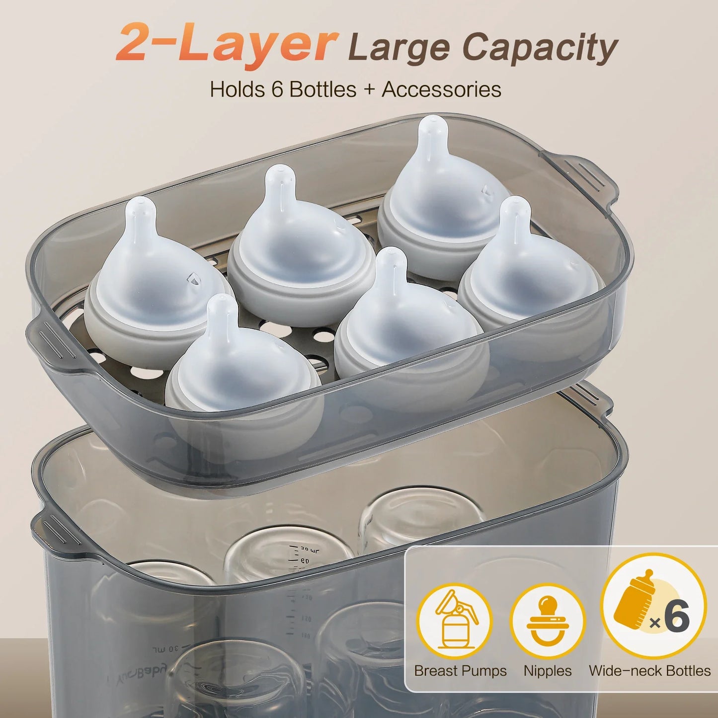 Noned 4 In 1 Bottle Sterilizer And Dryer 72H Storage